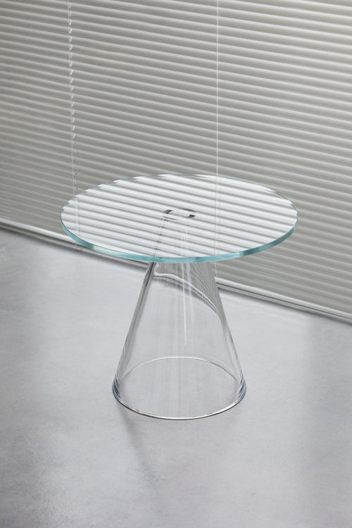 Sander Table - Round, D 480, H 400 - Clear - Glass